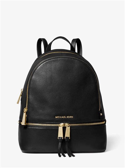 michael kors rucksack rhea schwarz gesteppt|Rhea Medium Slim Logo Backpack .